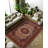 Guria Red/Brown Oriental Vintage Look Machine Printed Cotton Chenille Area Rug-690436475