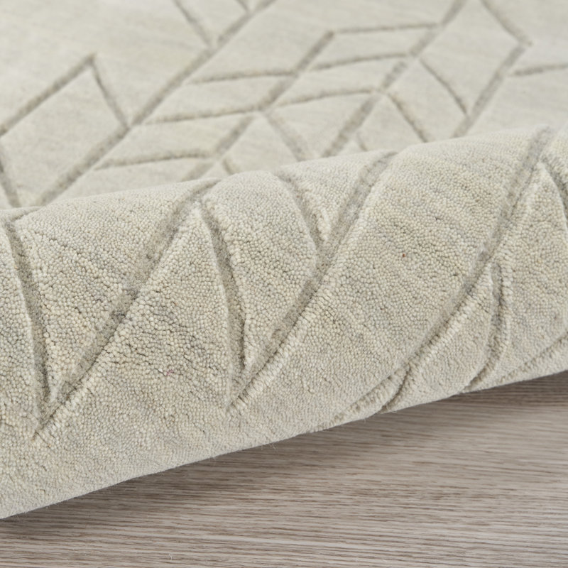Mihira Geometric Wool Hand Woven Area Rug, Rectangle 297 x 419cm