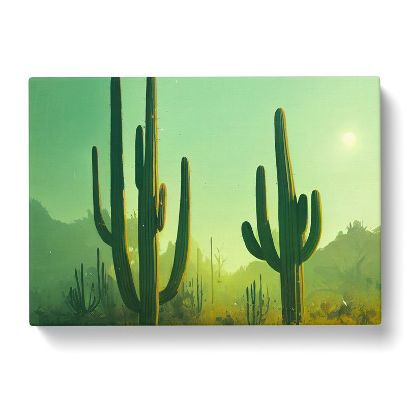 Cactus Desert View Vol.1 - Wrapped Canvas, 40cm H x 60cm W x 3cm D