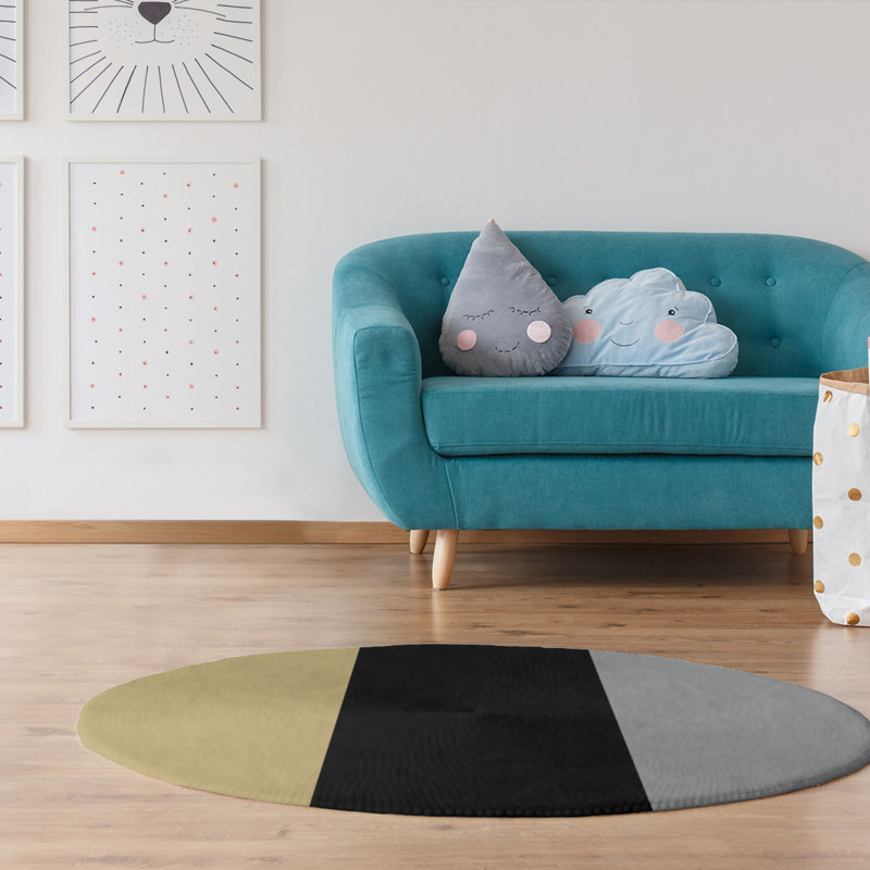 Chenille Indoor Rug, Round 5'