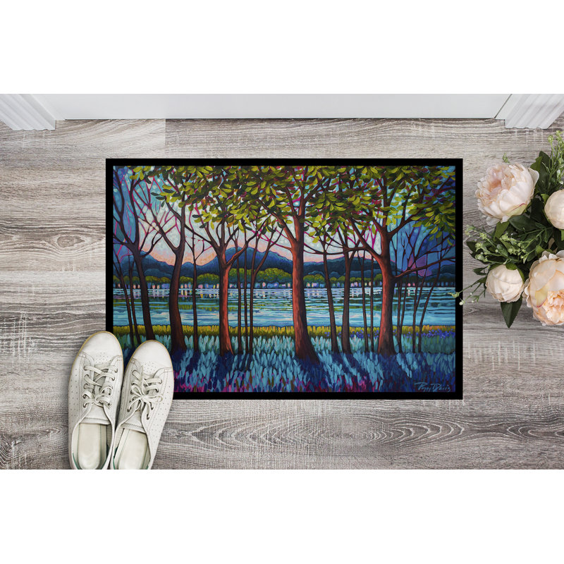 Iyed Non-Slip Doormat, Tanzanite River