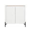 Armoire décorative en érable et blanc cassé
