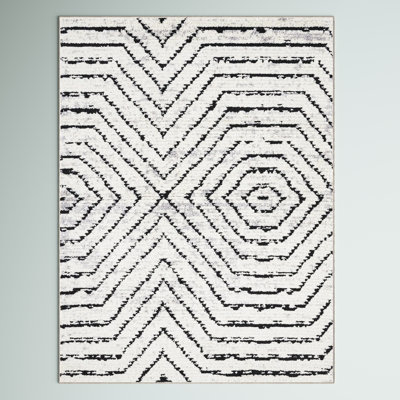 Tapis géométrique tissé à la machine Tharon
