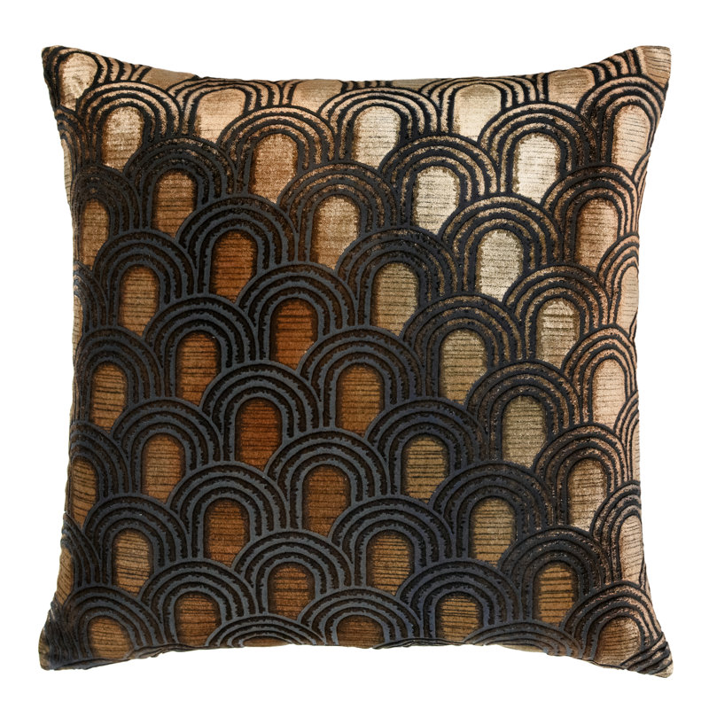 Endless Velvet Pillow Cover & Insert, Square 20", Copper Ivy