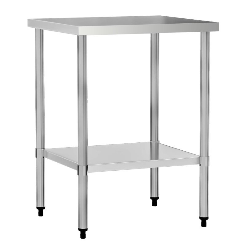 Table de travail commerciale en acier inoxydable