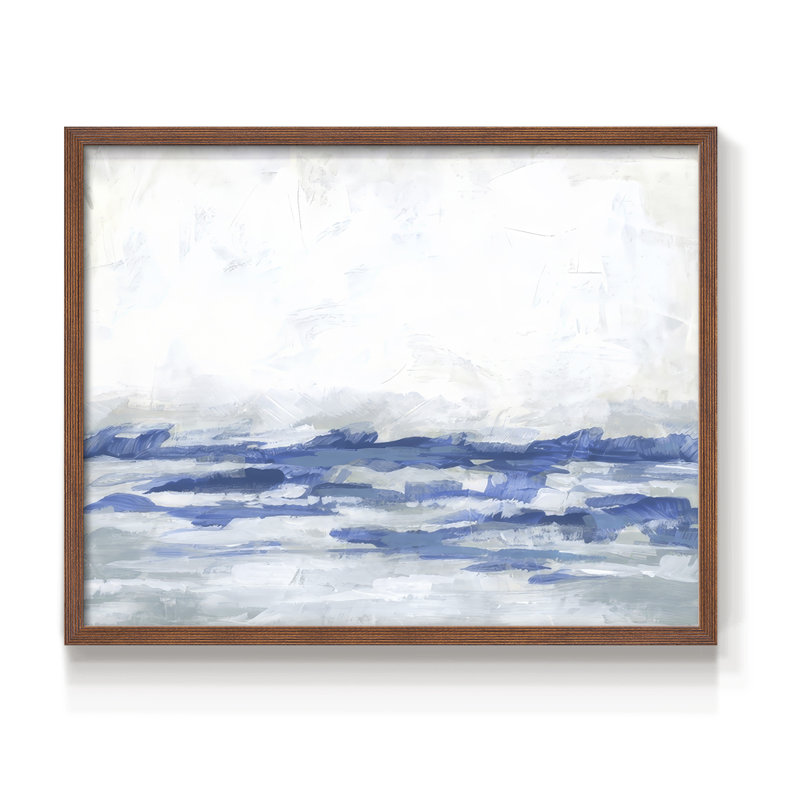 Blue Breakers II - impression encadrée - réarmable, H 11 po x l 14 po, Noyer