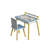 Kids 2 Piece Rectangular Play Or Activity Table and Chair Set