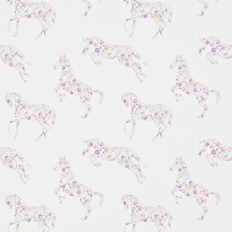 Pretty Ponies 10.05m x 52cm Matte Wallpaper Roll, Neutral