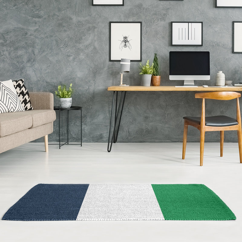 Tapis bleu/vert, Rectangle 5 pi x 7 pi