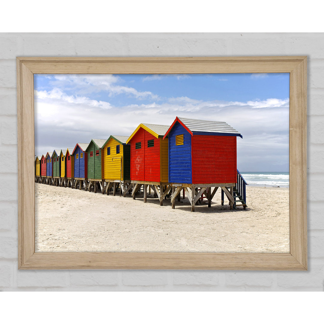 Gerahmtes Bild Row Of Beach Huts