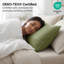 Ensemble de 2 taies décoratives matelassées à motif carré en microfibre à bords carrés passepoilés Southano Fine Vilens, ensemble de 2, 22 po x 22 po, vert sauge-399142822-399142846