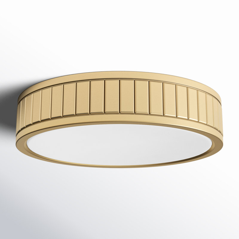 Brustrom Acrylic LED Flush Mount, Modern Gold