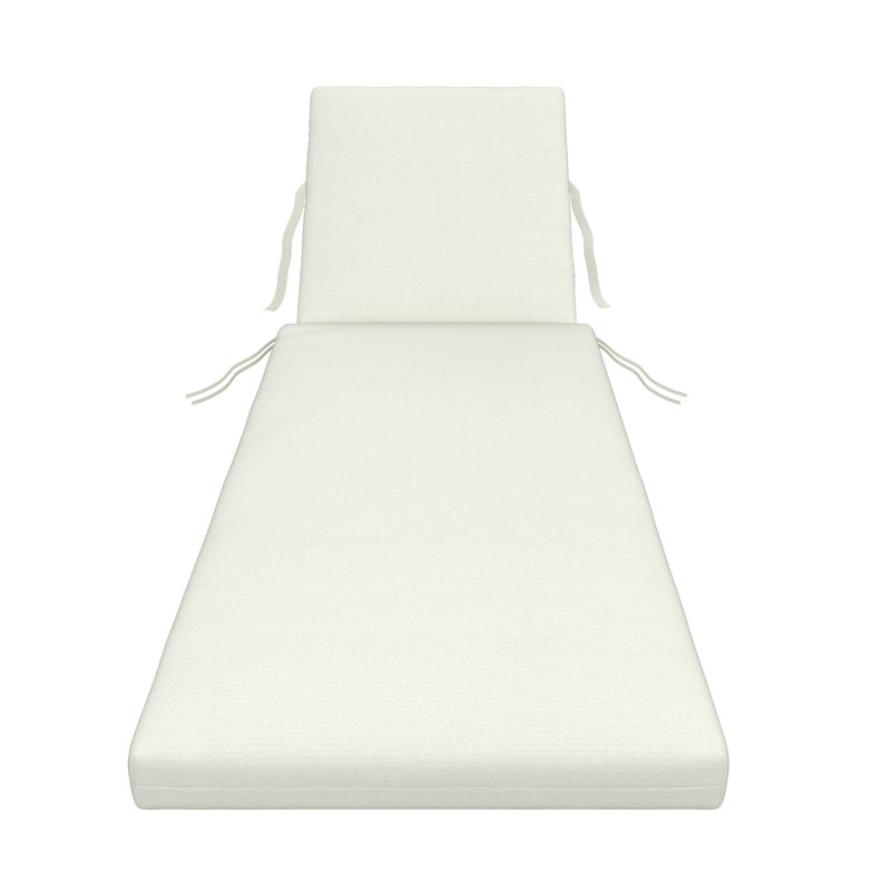 Amala Sunbrella® Outdoor Chaise Lounge Cushion, 23" x 29"/25" x 47" , Canvas Natural Sunbrella® Canvas