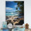 Photo de plage, paradis tropical VI - Nautique et plage, art mural sur toile