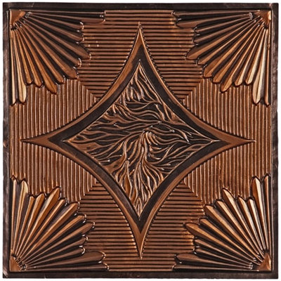 Burbank 23.75 in. L x 23.75 in. W Metallic and Textured Vinyl Drop-In Ceiling Tile and Glue Up Ceiling Tile Ceiling Tile In
