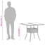Anistin Square Outdoor Dining Table , 80cm cm W 80cm cm D