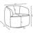 Eadey Faux Sheepskin Upholstered Swivel Chair Natural