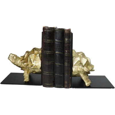 Tortue marine nautique avec serre-livres à pointes, ensemble de sculptures 6 po