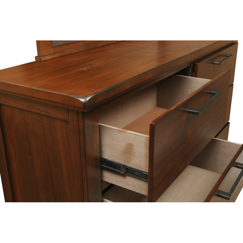 Commode double 6 tiroirs Feodora, Châtaigne