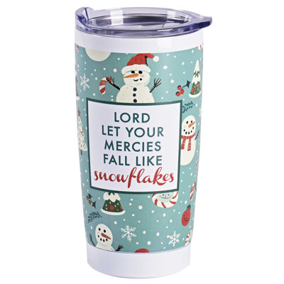 Christmas Tumbler Snowmen Snowflakes