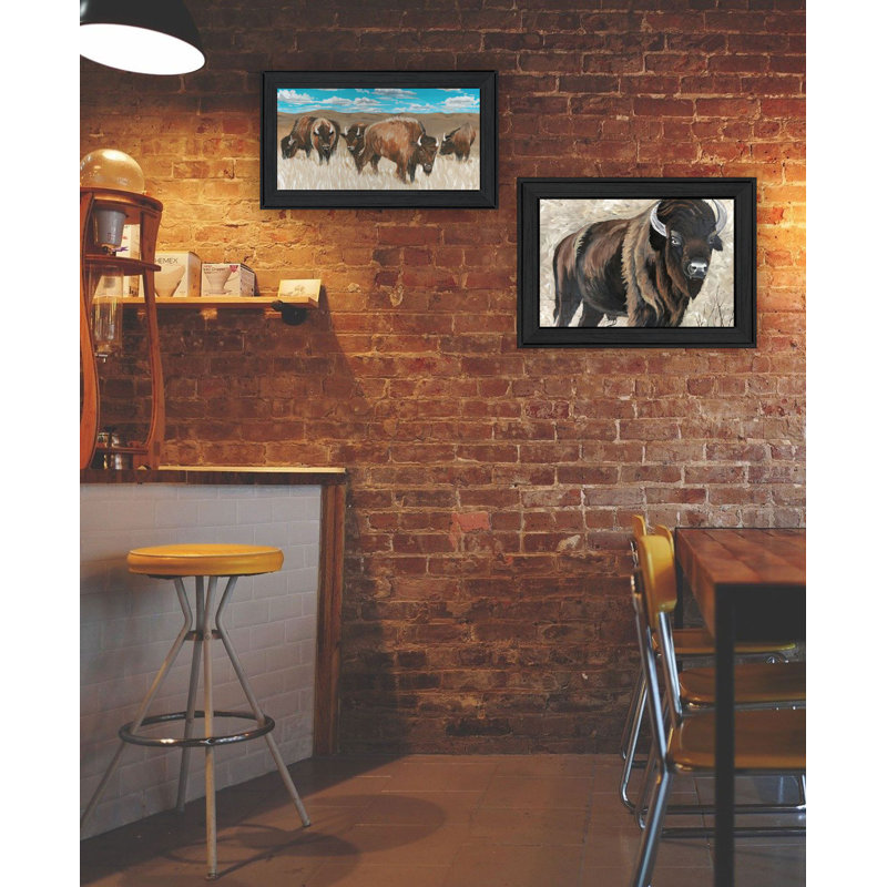 «Union Bossic of the Bison Herd», art mural encadré pour le salon, reproduction d'art mural pour la maison, art mural de chambre à coucher par Cindy Jacobs