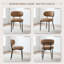 Modern Upholstered Dining Chair, Metal Legs-944384313-944384744
