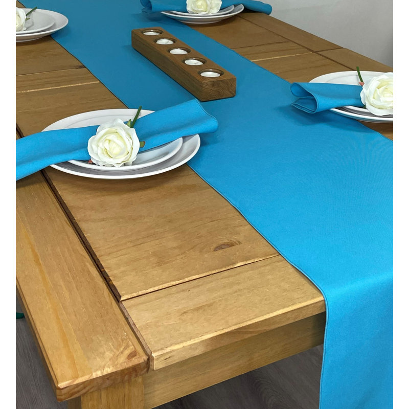 Teal Table Runner 14" x 144" (35cm x 365cm), Turquoise, 35cm W x 304cm L