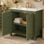 Organisateur de meuble-lavabo 36 po avec lavabo en céramique, ensemble de rangement pour salle de bain