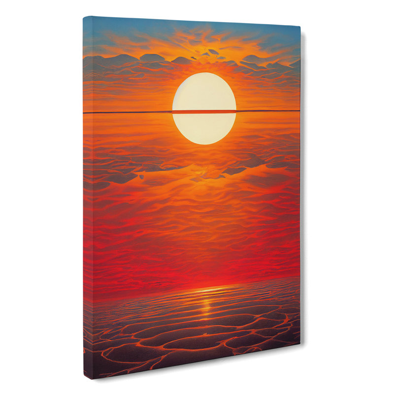 A Bewitching Sunset - No Frame Print on Canvas, 60cm H x 40cm W x 3cm D