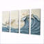 Ensemble de salon art mural blanc et bleu Wave I - Coastal Waves-596985676