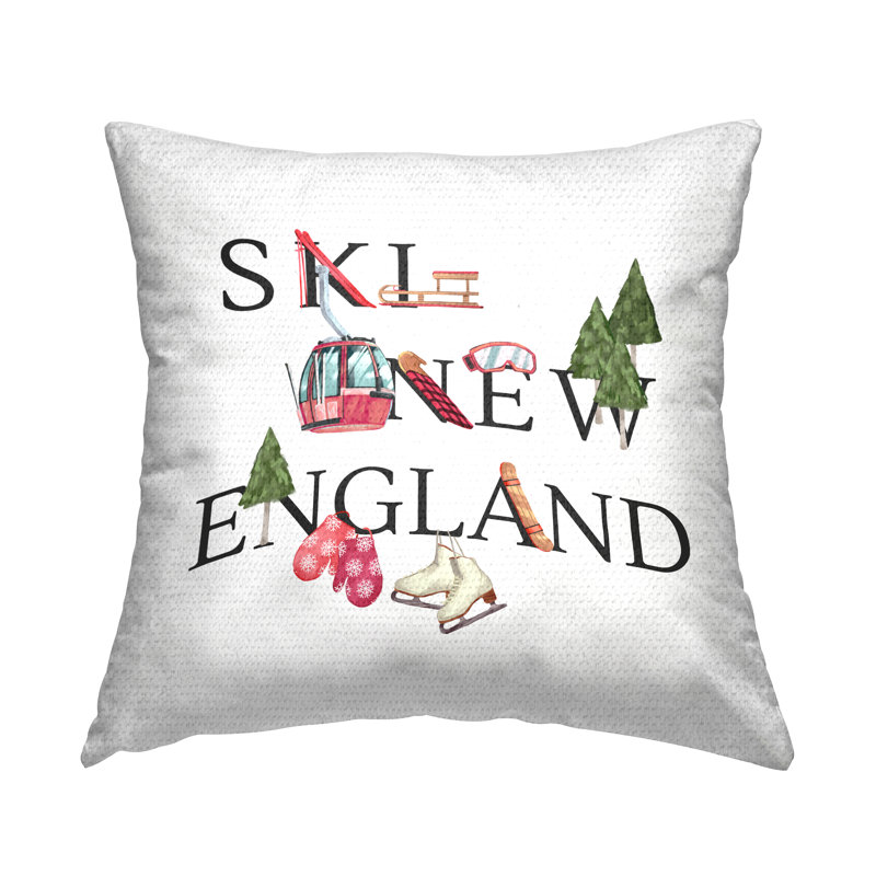 Coussin extérieur New England Ski Slopes Winter