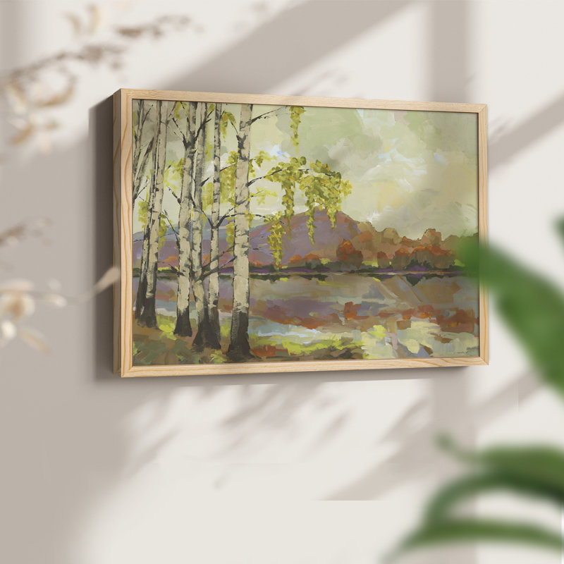 Birch Stand -Framed Print - Restickable, 8" H x 10" W, Natural