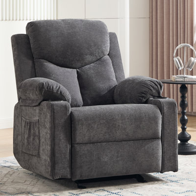 Manual Rocker Recliner Chair for Adults With Massage Funcation by Latitude Run
