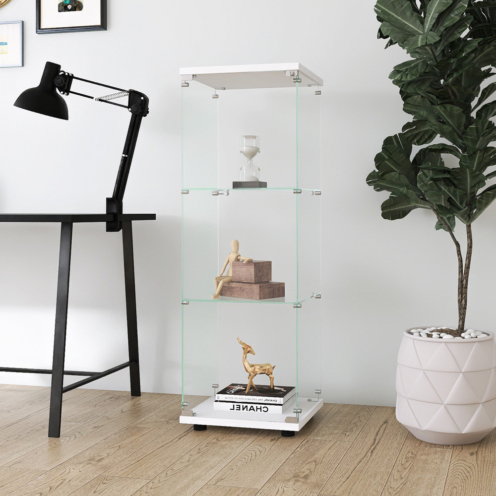 Wrought Studio Glass Display Cabinet (White) | Wayfair