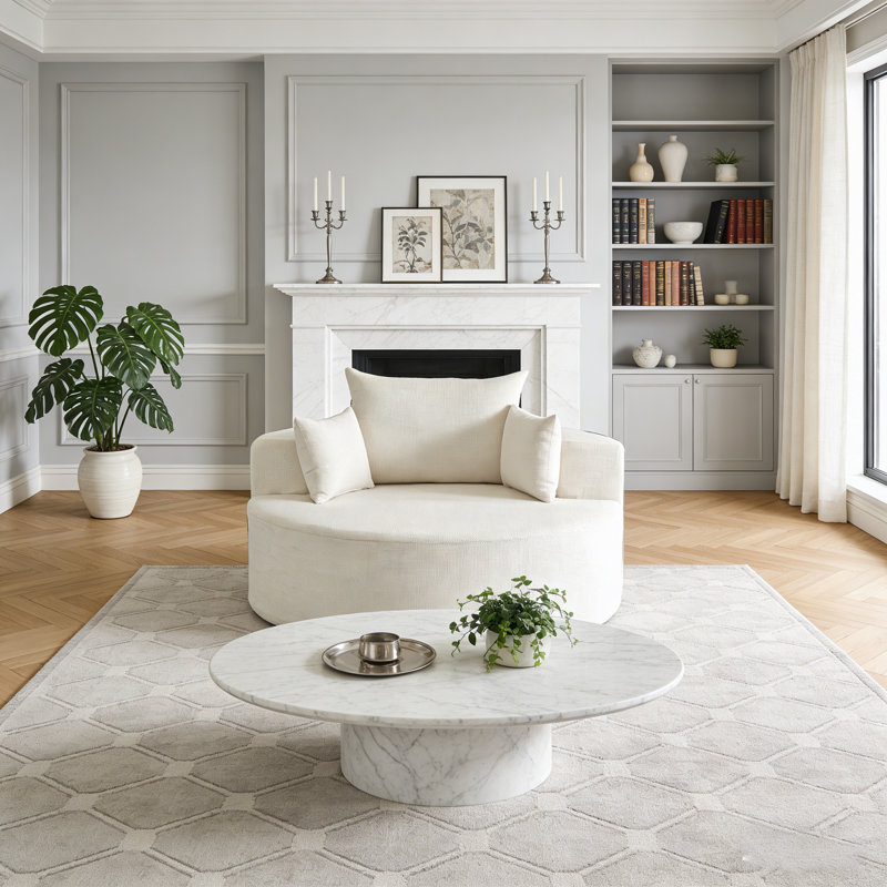 Canapé simple rembourré, Chenille beige clair