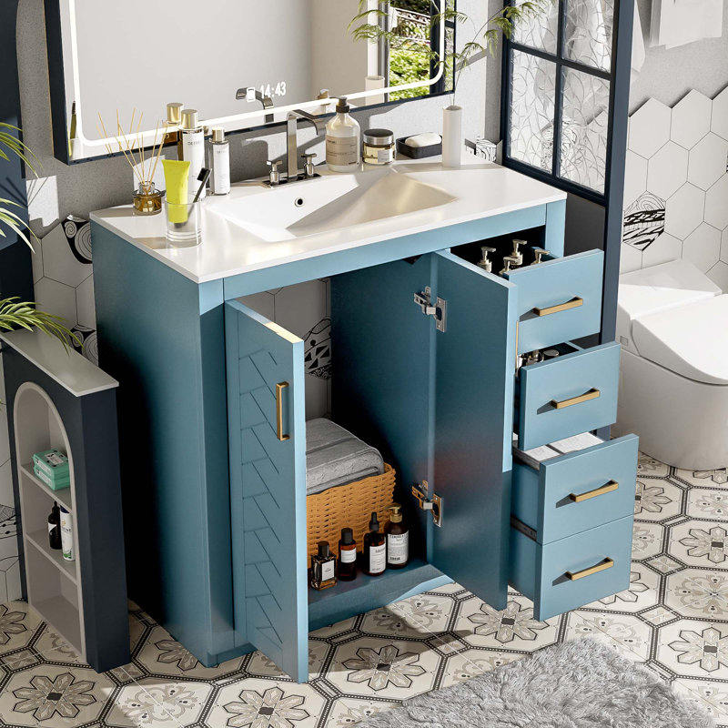 Meuble-lavabo 36 po avec lavabo en céramique