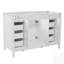 Armoire de salle de bain de style classique avec 2 portes et 8 tiroirs à fermeture en douceur-652235799