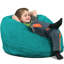  | Fauteuil à billes 3 pi | Rembourrage en mousse - Housse lavable amovible, suède bleu sarcelle-1482418584-1500567339