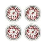Christmas Berries Vegan Leather Round Pebble Placemat