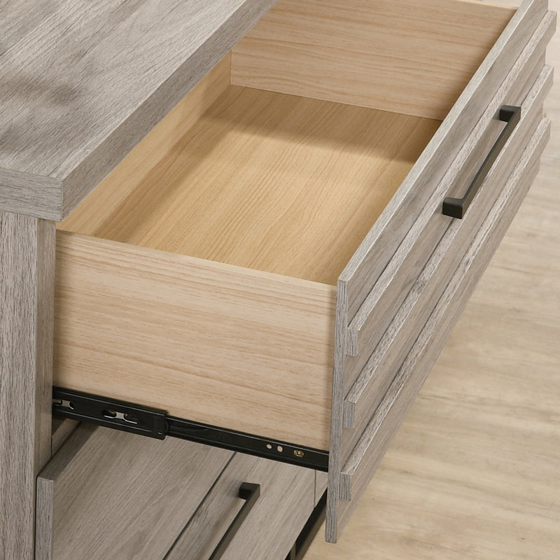 Commode en bois massif à 4 tiroirs Earvin