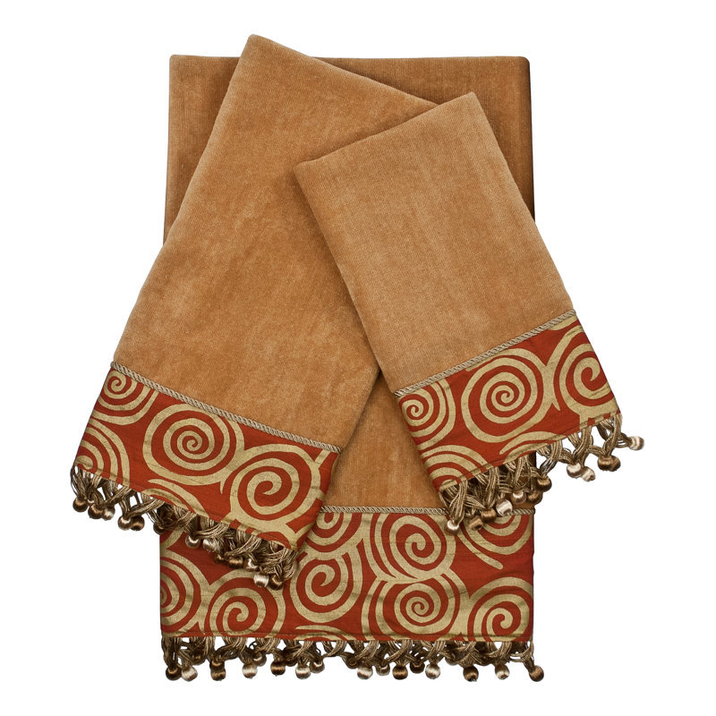 Ensemble de serviettes 3 pièces 100% coton Swirley