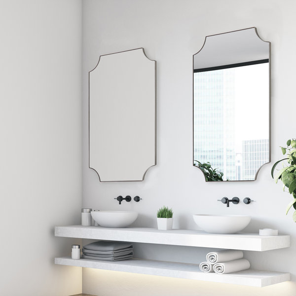 Greyleigh™ Letellier Metal Asymmetrical Wall Mirror & Reviews | Wayfair