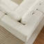 Canapé modulaire à assise profonde en L de 151,6 pouces avec canapé modulaire en chenille et siège inclinable incurvé de 11,6 pouces sans assemblage requis-503589190