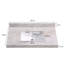 Plateau de meuble-lavabo en porcelaine 37 po avec lavabo simple et 3 trous, sans robinet-115327958