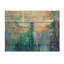 Libellule émeraude ailes irisées II - impression moderne sur bois de pin bleu naturel-1704734498