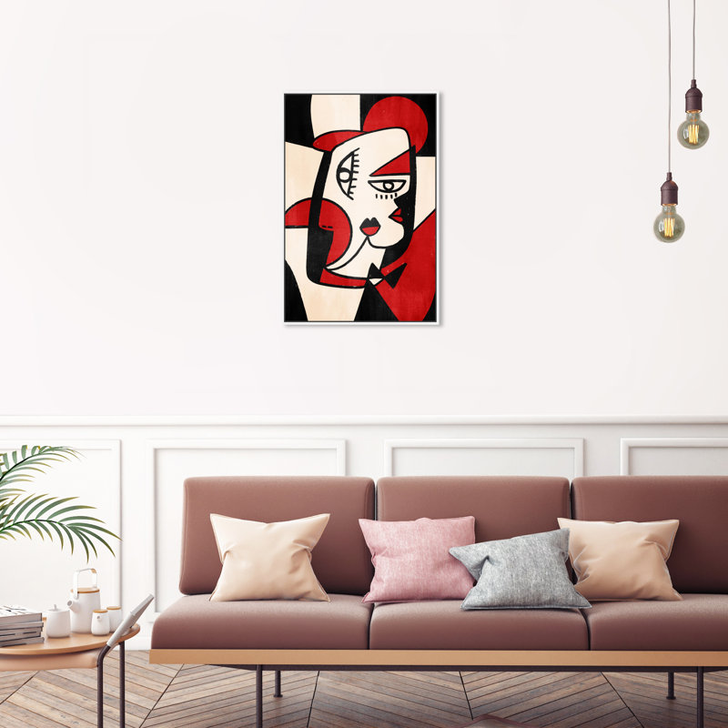 Femme en pièces par Oliver Gal - Impression sur toile, Blanc, H 31 po x l 21 po x P 1,75 po