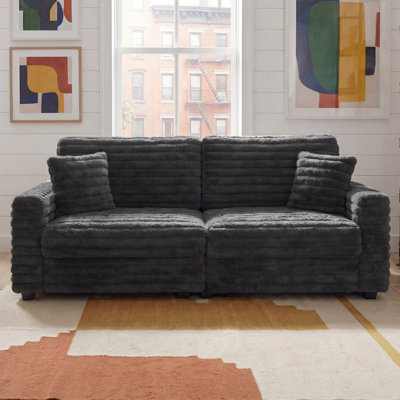 Square Arm Upholstered Loveseat