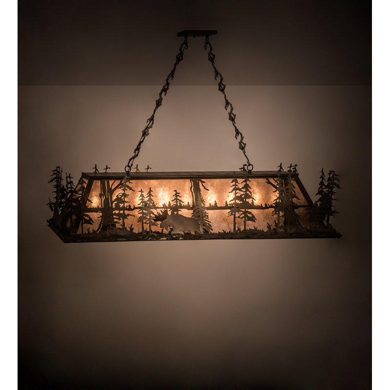 Rustic Lodge 6 - Light Pendant, 60" H x 61" W x 20" D
