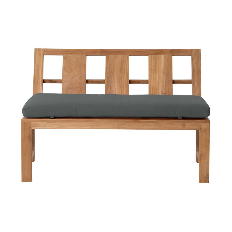 Banc de jardin en teck Ilarie, Charbon