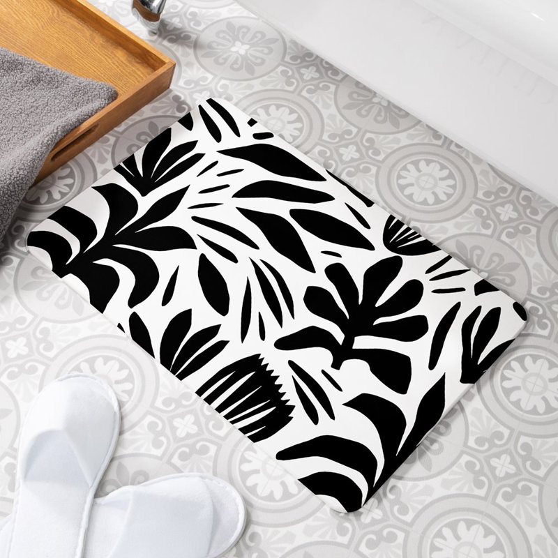 Non-Slip Bath Rug, White